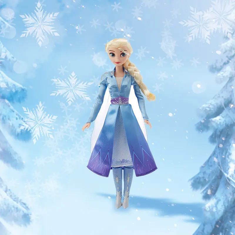 

Disney Official Frozen Elsa Anna Princess Singing Dolls Action Figure Toy New Year Birthday Gift For Little Girls Kids Playmate