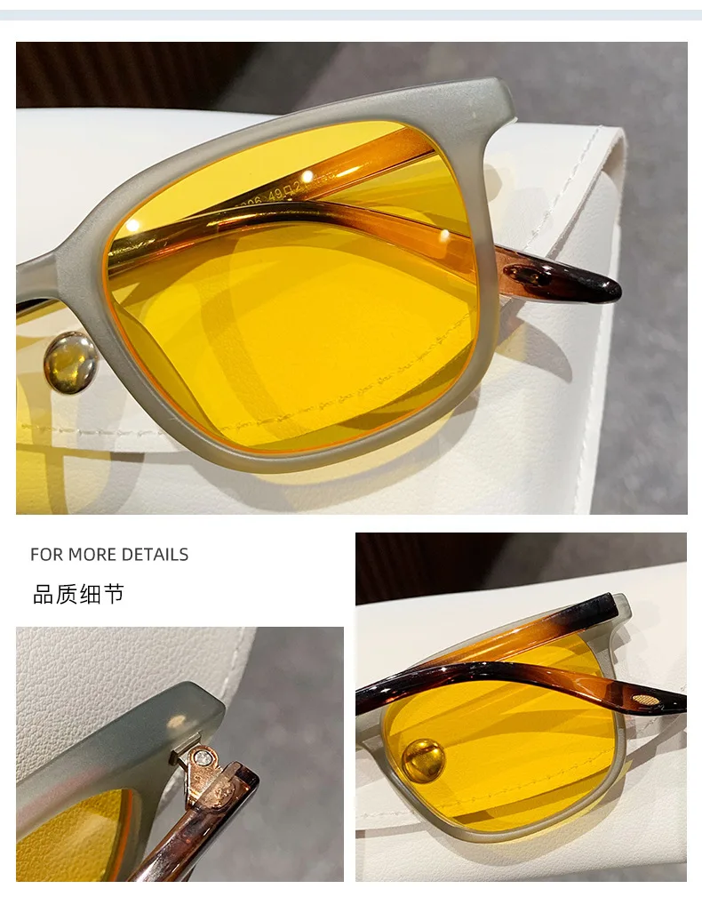 Neue Vintage Quadratische Sonnenbrille für Damen und Herren Luxusmarke Kleine Rechteckige Sonnenbrillen für Frauen Kleine Elliptische Brillen – Detail 5