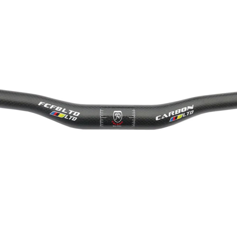 FCFB MTB  3K  Carbon Handlebar MTB Carbon Fiber Bicycle Handlebars 31.8mm *380--760mm Mountain Bike Flat/Riser Handle Bars