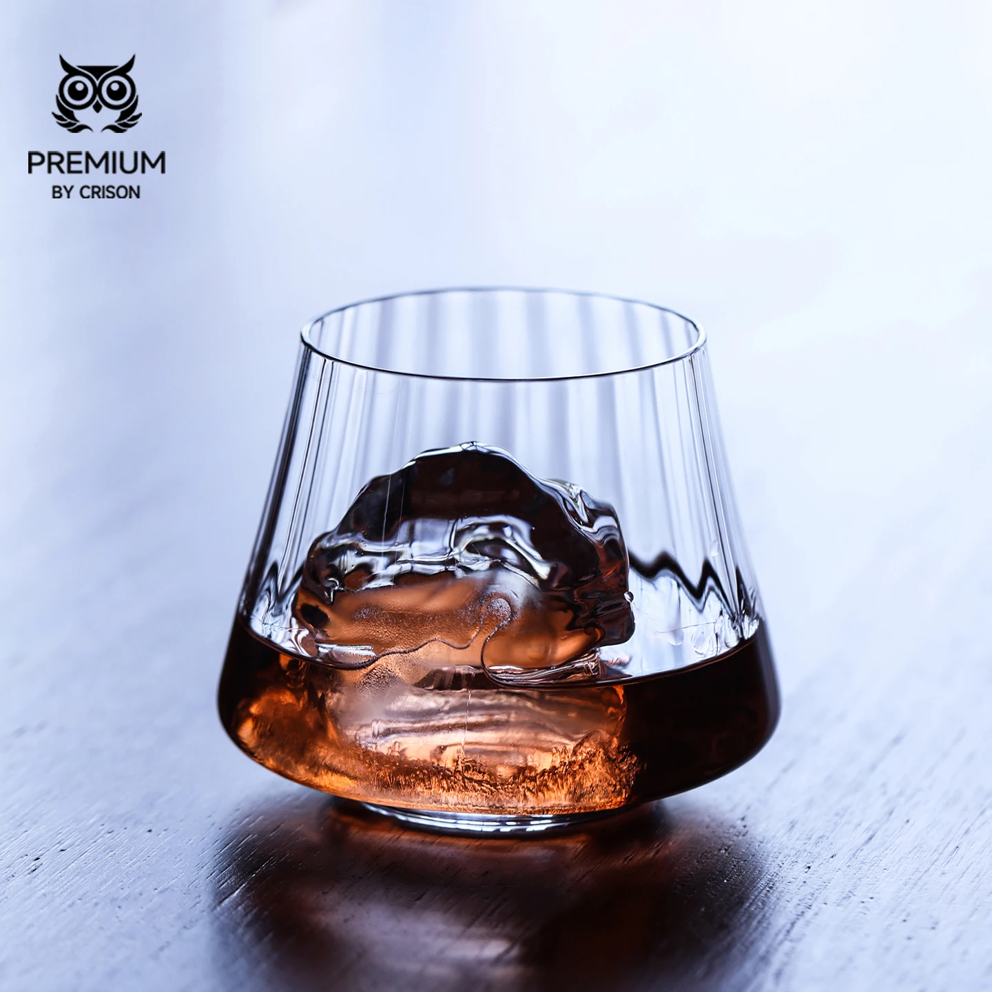 PWK505 CRISON Crystal Glass Handmade Whiskey Cup Bar Bartender Cocktail Cup Home Glass Cup 290ML