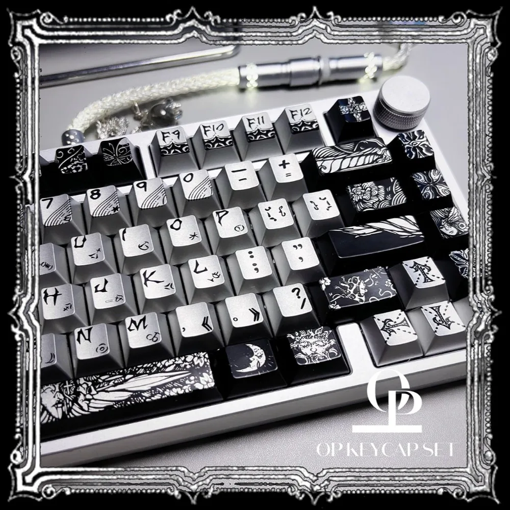 

Fallen Angel Keycaps PBT Cherry Profile Metallic Paint Theme Artisan Custom Original Hot Sublimation for Mechanical Keyboard