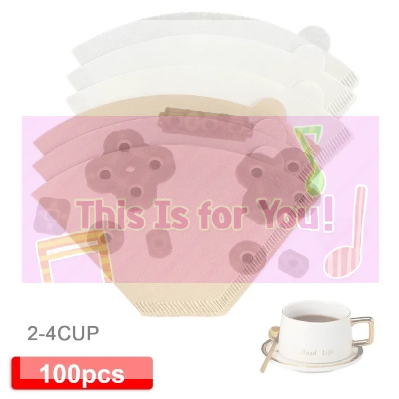 【MA】100pcs Environmentally Friendly Log Pulp Paper Coffee Filter Coffee Brewing Filter Bag