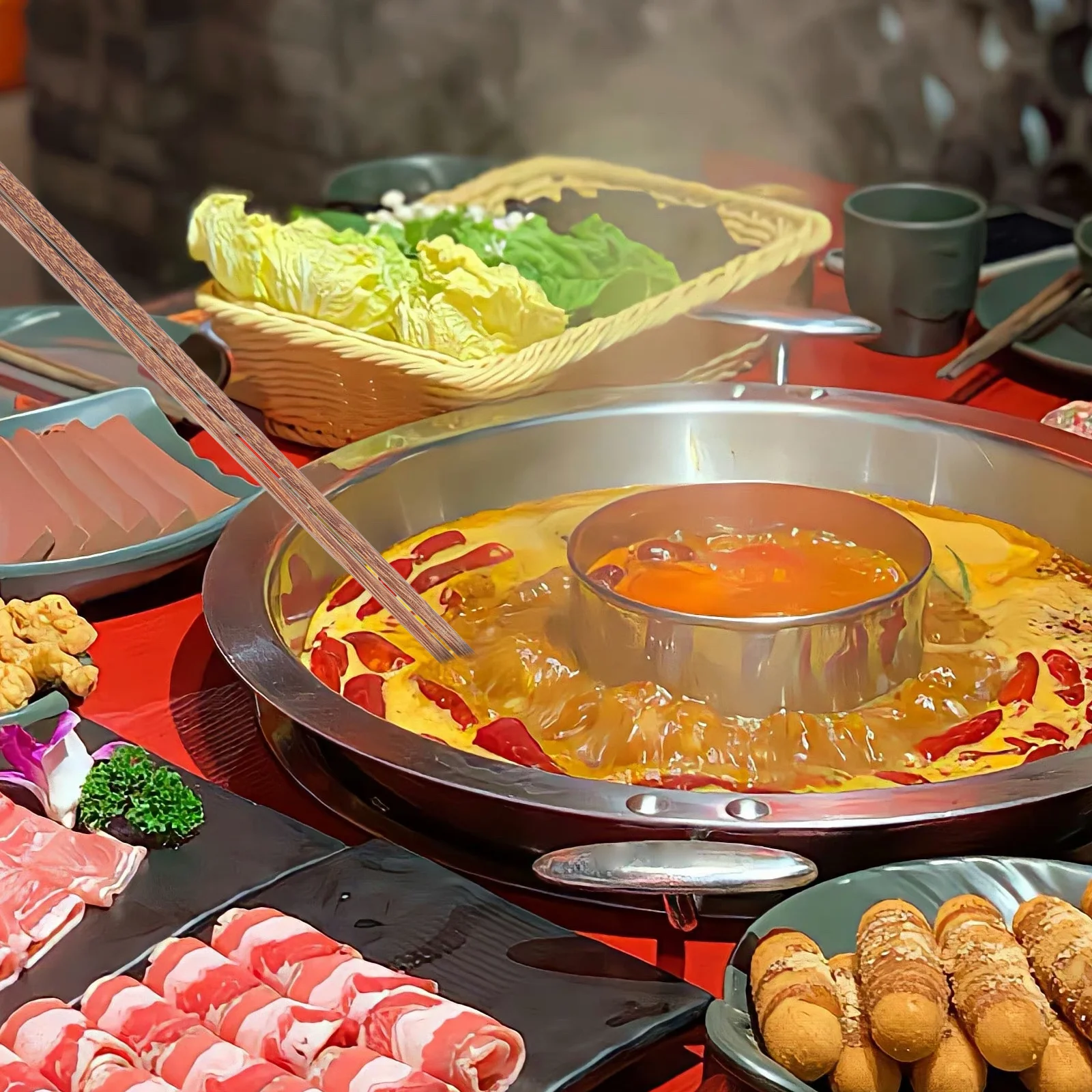 

2Pairs Long Wood Cooking Chopsticks Heat Resistant Anti Burn for Frying Hot Pot Japanese Chinese Style Wood Noodle Chopsticks