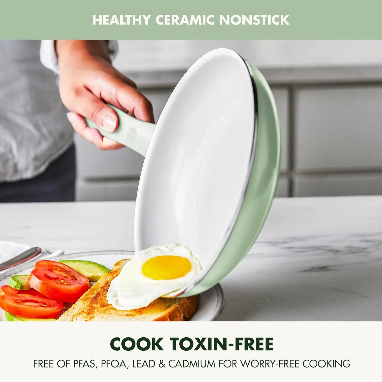 Greenpan Dover Healthy Ceramic Nonstick, 12 Piece Cookware Pots And Pans Set, Pfas-Free, Dishwasher Safe, Comfort Grip Handle,