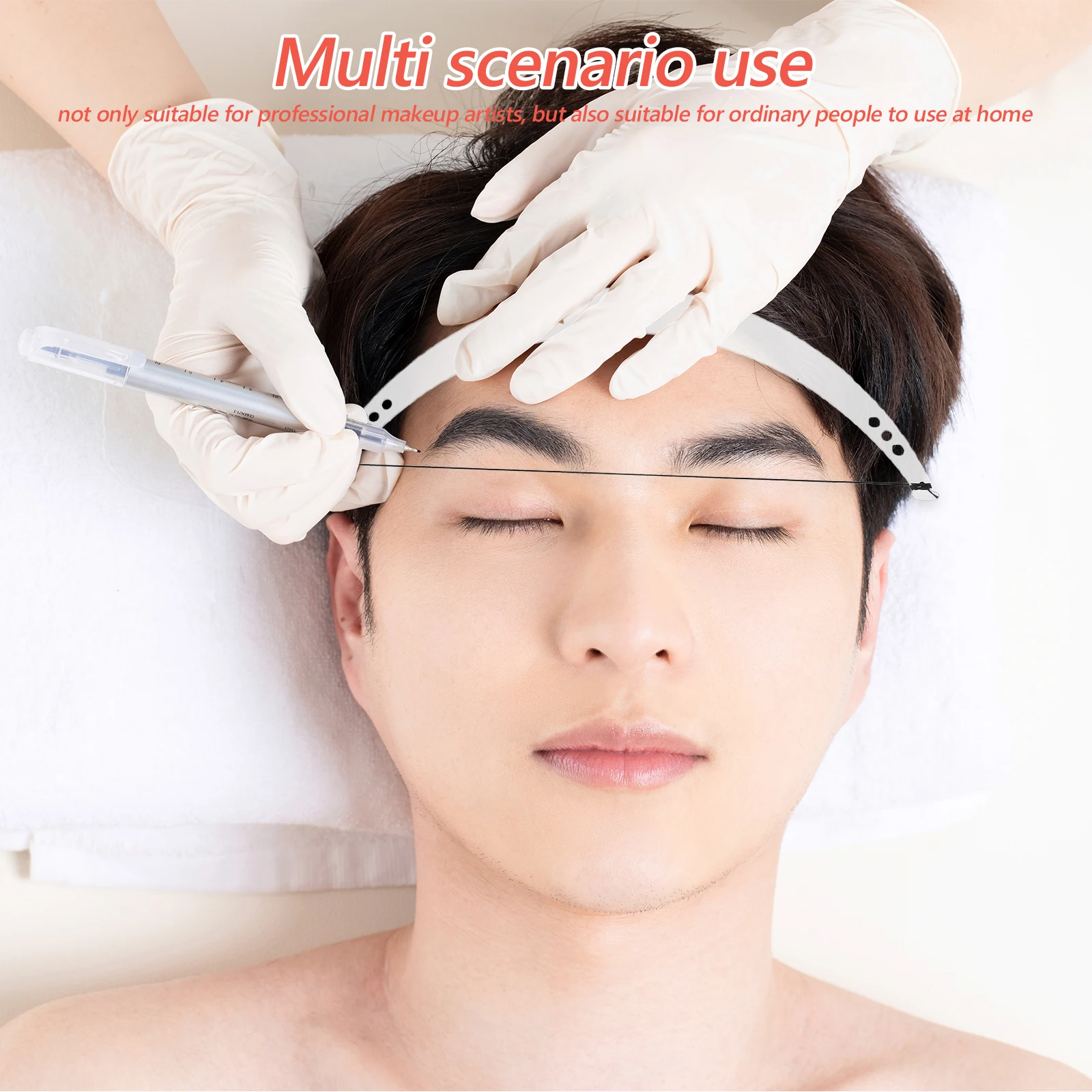 Stampo per righello per tatuaggio sopracciglio Kit di stencil Strumento per modellare la mappatura Inchiostro Guida per principianti Modelli per sopracciglia Trucco riutilizzabile in plastica fai da te