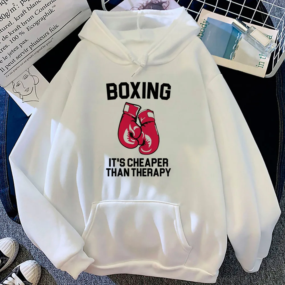 

Boxing hoodies women funny Winter graphic Hooded Shirt sweater female Korean style pulls