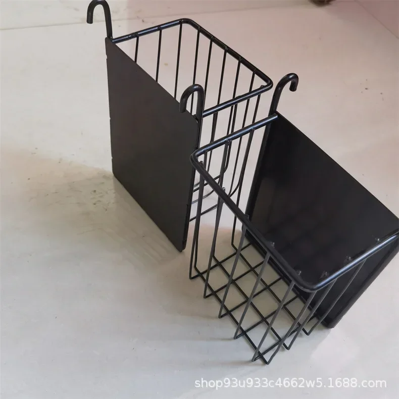 Black spray plastic storage basket metal storage mesh basket modern simple storage mesh iron wire products mesh