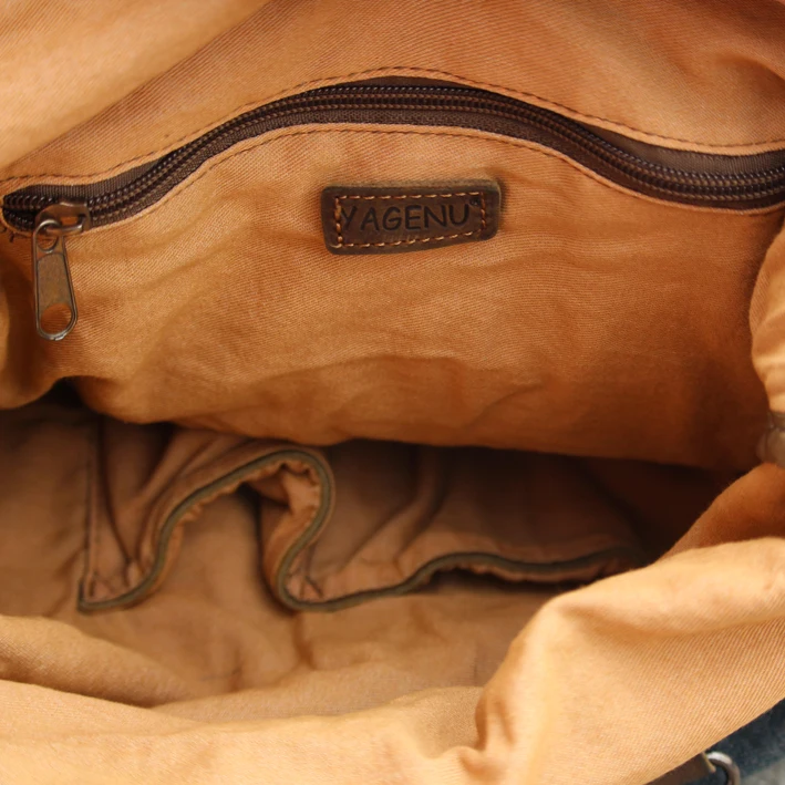 

Retro ex Denim Canvas Bapa Casual Travel Bag Street Sle Magnetic Bule Closure Buet ape Soft oulder Bag