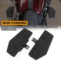 Motorcycle Black Hex Front Foot Pegs Floorboards Pedal Footrest For Harley Softail Breakout FXLRS Low Rider Fat Boy FXBRS 18-23