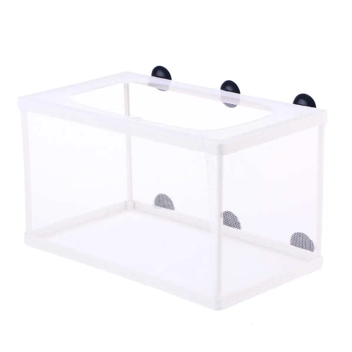 

Aquarium Fish Breeder Box Hatchery Net Separating Aggressive Small Injured Easy Attach Suction Cups Polyester Plastic