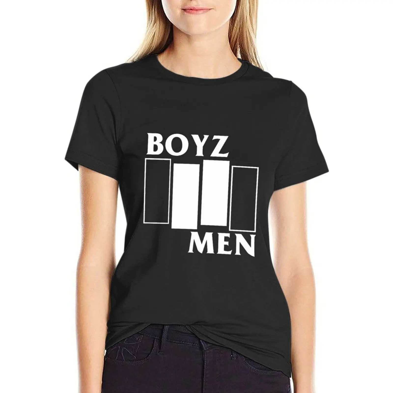 Boyz II Men black flag parody t-shirt animal print shirt per ragazze plus size top summer top camicette estive da donna 2024