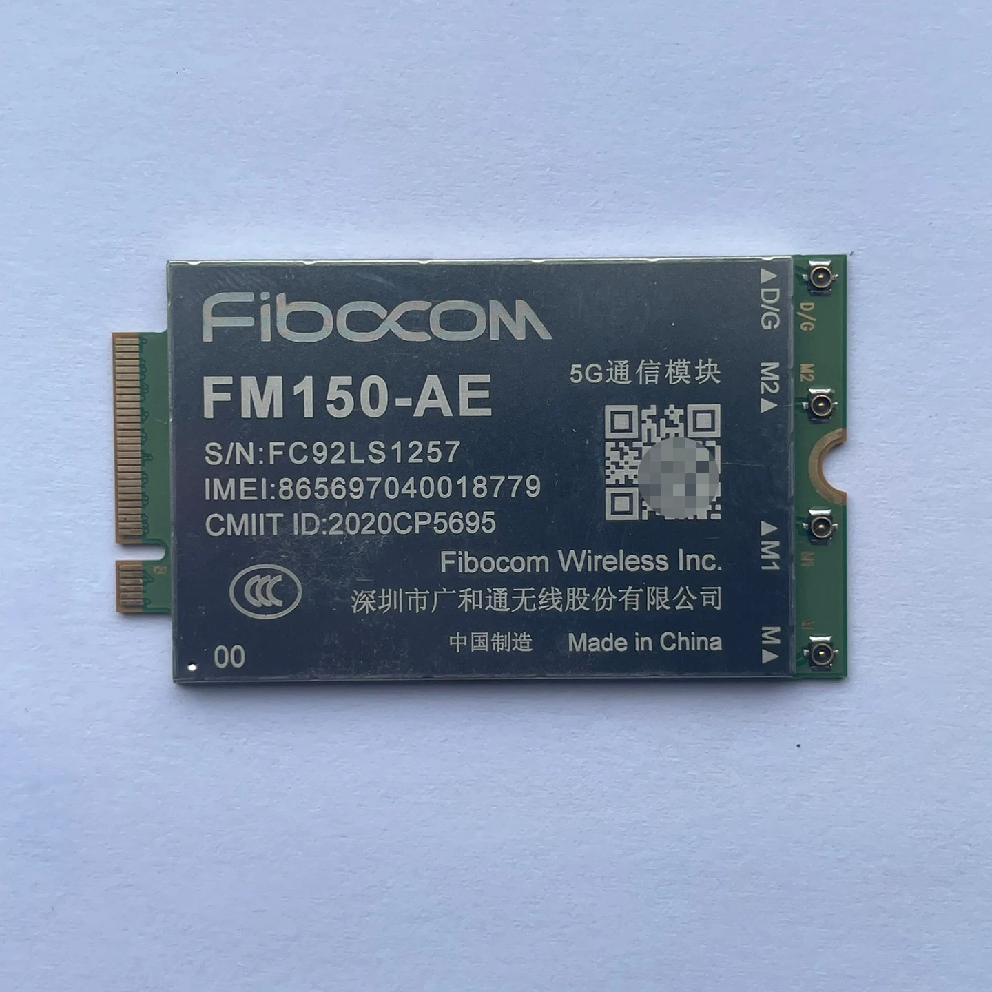 

Модуль Fibocom FM150-AE M.2 5G Sub-6 NR SA Карта PCIe3.0 5G