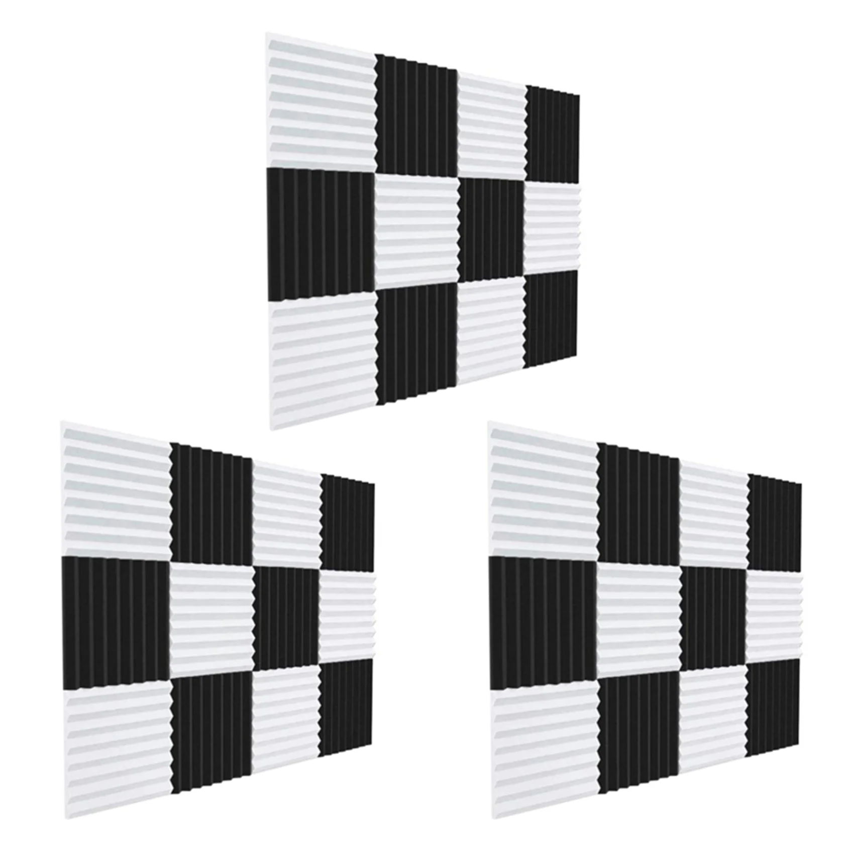 ABRE-36 Pcs Acoustic Foam Board,Sound Insulation Sound Wedges Sound Insulation Pad,For Studio Ceiling Game Room,2.5X30x30cm