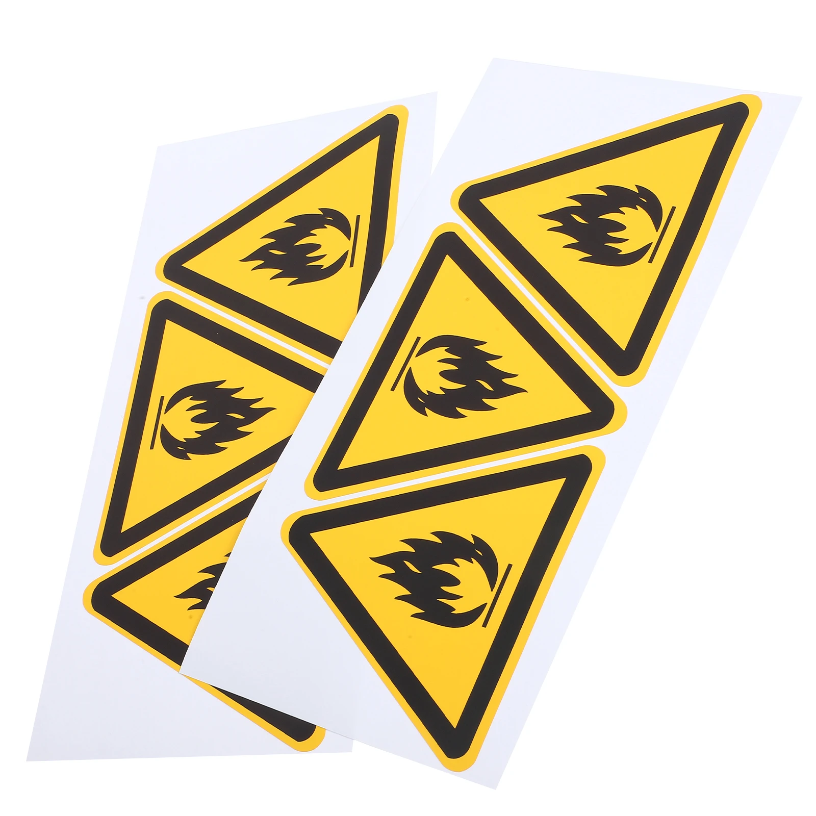 

6 Pcs Warning Stickers Safety Decals 100mm Self Adhesive Vinyl Signs for Indoor Outdoor Use High Durability