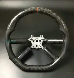100% Real Carbon Fiber/Leather Car Steering Wheel For Jeep JK Wrangler 2010