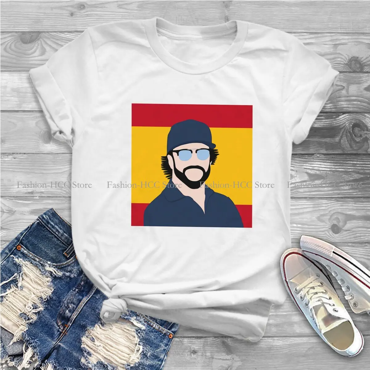 Alonso Polyester TShirts Face Art Flag Edition Personalize Homme T Shirt Hipster Clothing