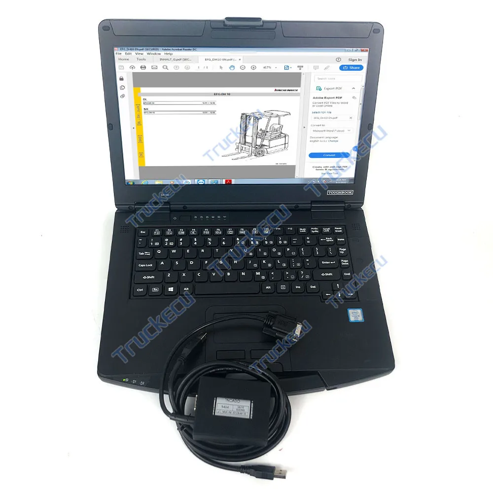 CF54 Laptop Forklift Truck Diagnostic Kit JUDIT 4 Jungheinrich Judit SH Box Incado CablesJETI SH ET Manual Judit Incao Box