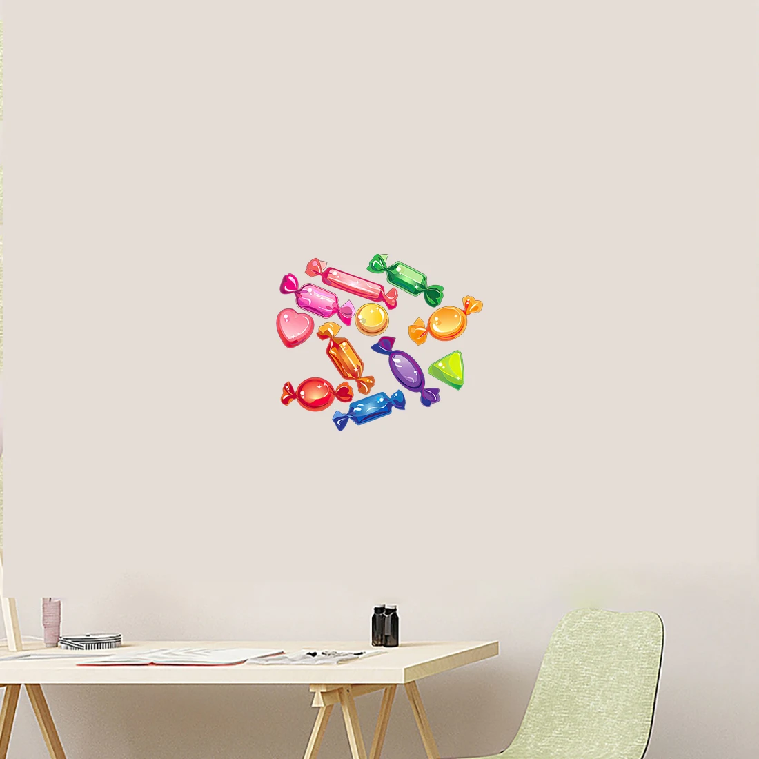 Three Ratels CHT26 Sweet colored candy festival celebration decoration birthday party Decal kitchen decoration