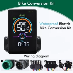 UART2 M5C-2 E-bike LCD  Digital Color Display Meter SM/Waterproof Connection Plug Digital ebike Electric Bicycle Display USB