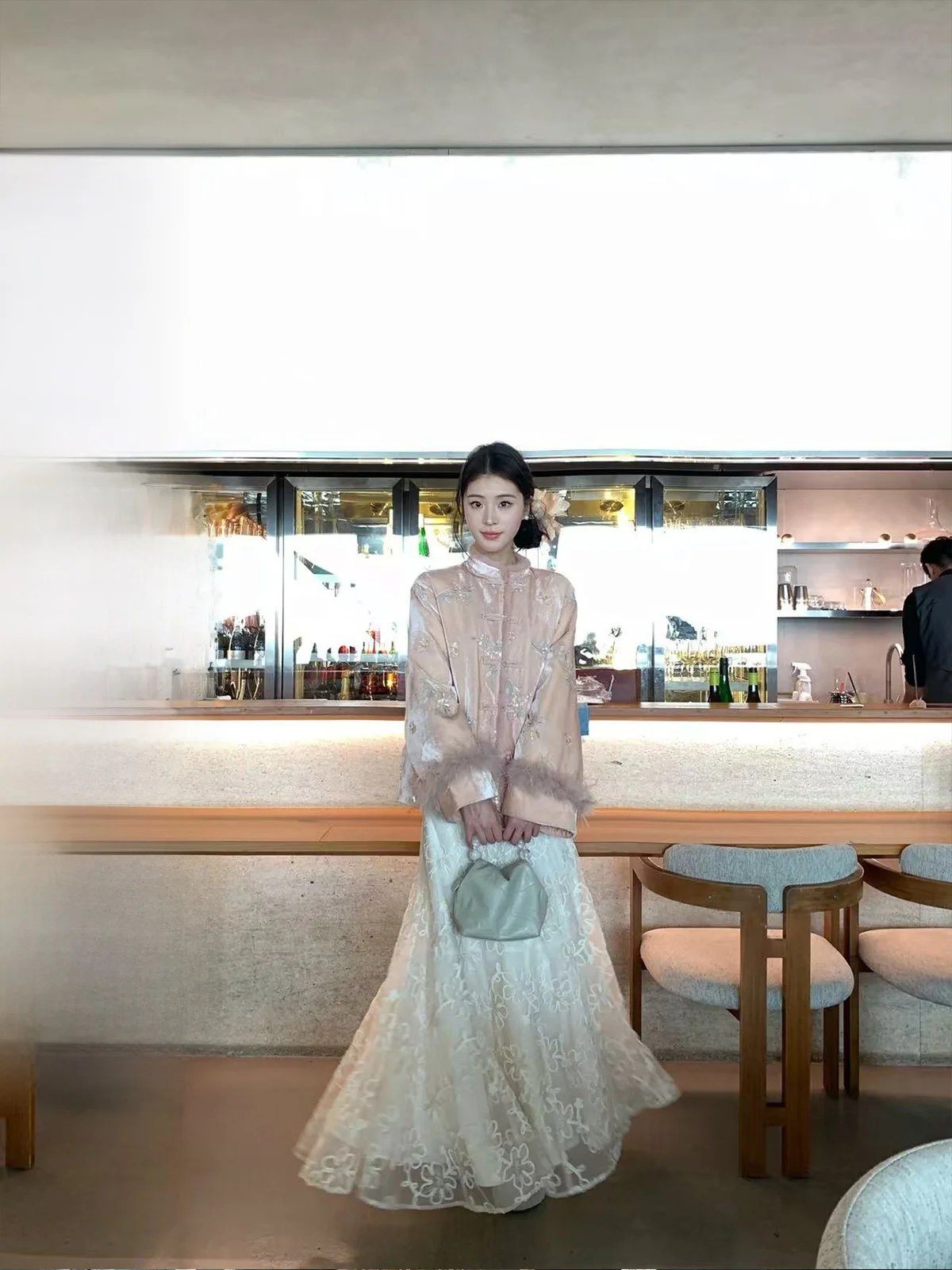 

Ele Embroidered Tulle f Skirt Women's Faion Elastic Waist Winter Dr A-Line Skirt French Sle Polyester Fiber