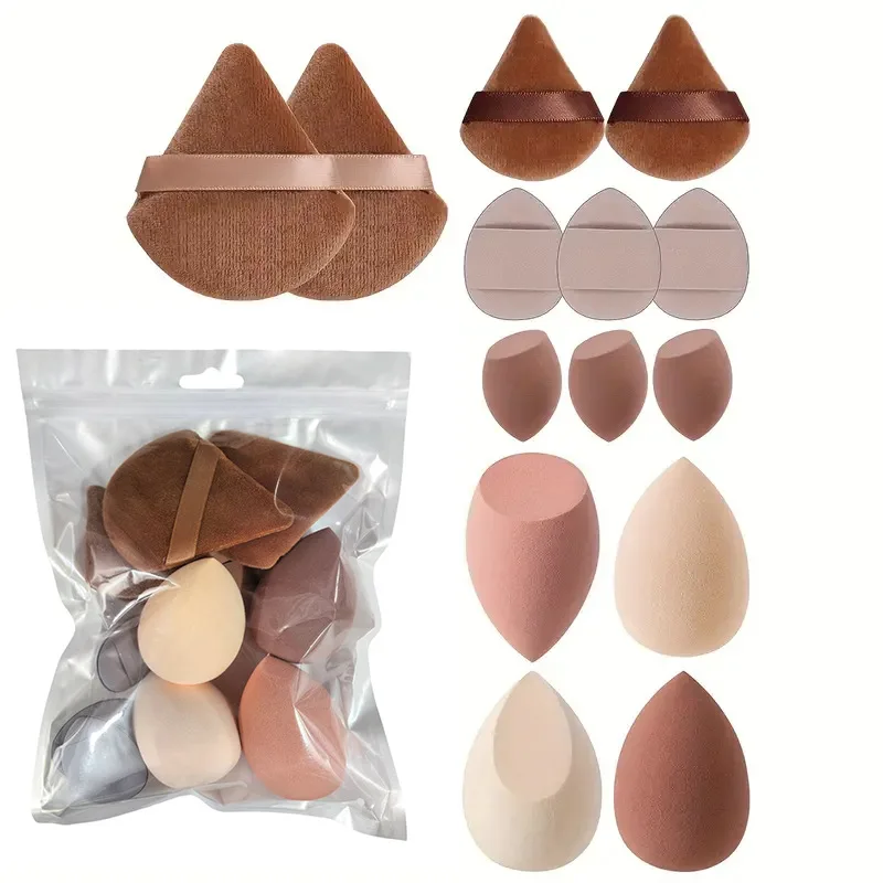 14 stücke Puderquaste Set Weichen Make-Up Schwamm Mini Daumen Puff Schönheit Ei Für Lose Pulver Foundation Creme Make-Up Zubehör