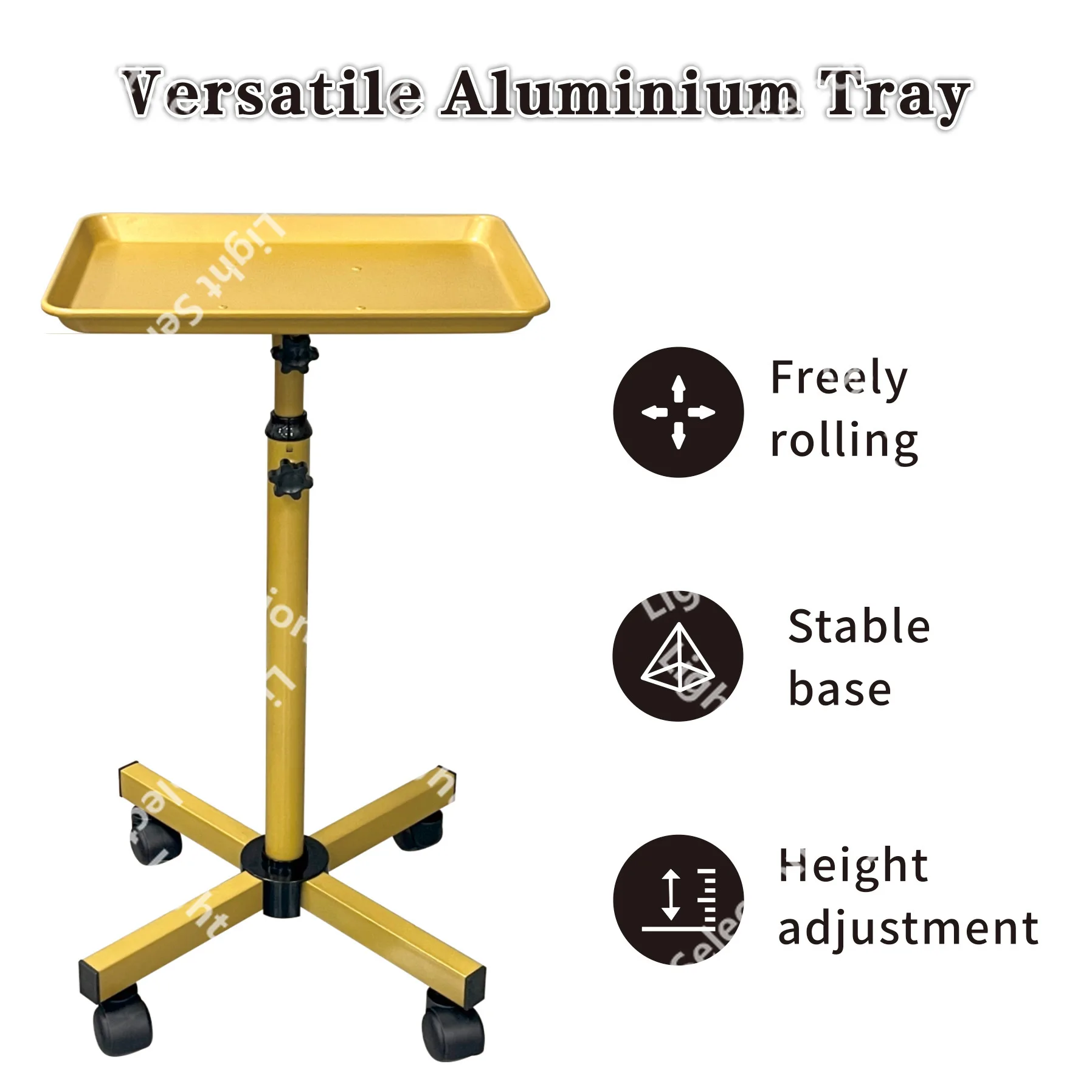 

Hair Tray Adjustable Mobile Storage Shelf Tool Cart Barber Shop Hair Salon Cart