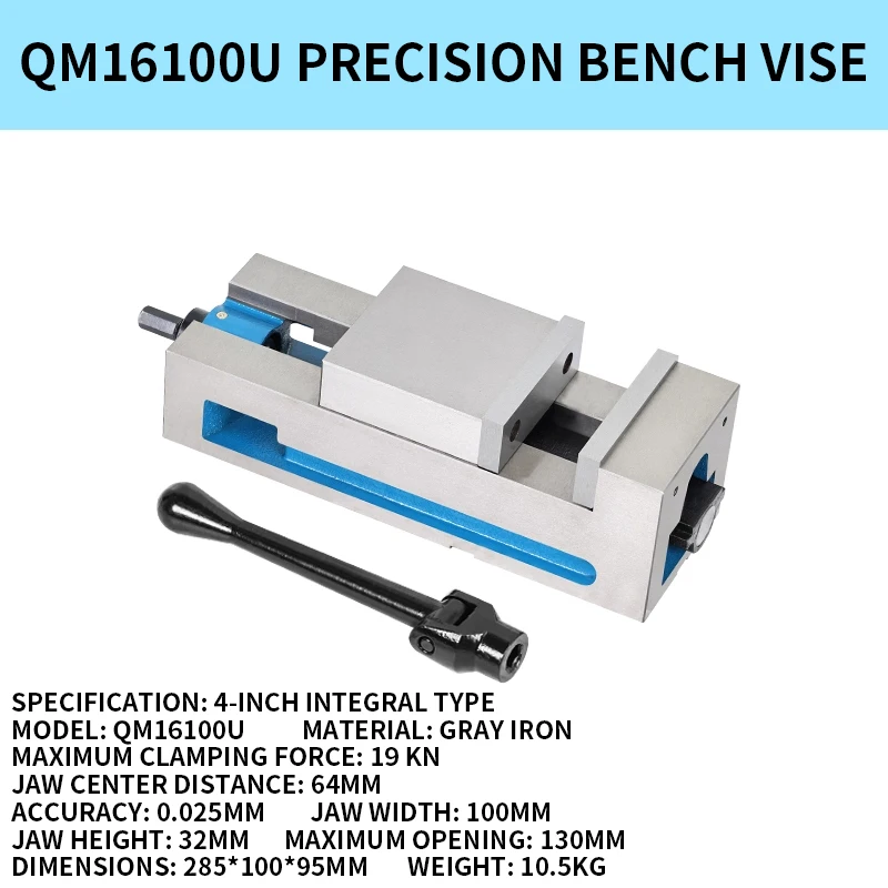 

Heavy-Duty Precision Vise for CNC Machines Angle-Mounting Milling Machine Vise 6-inch & 8-inch Smooth-Surface Integrated Bench V