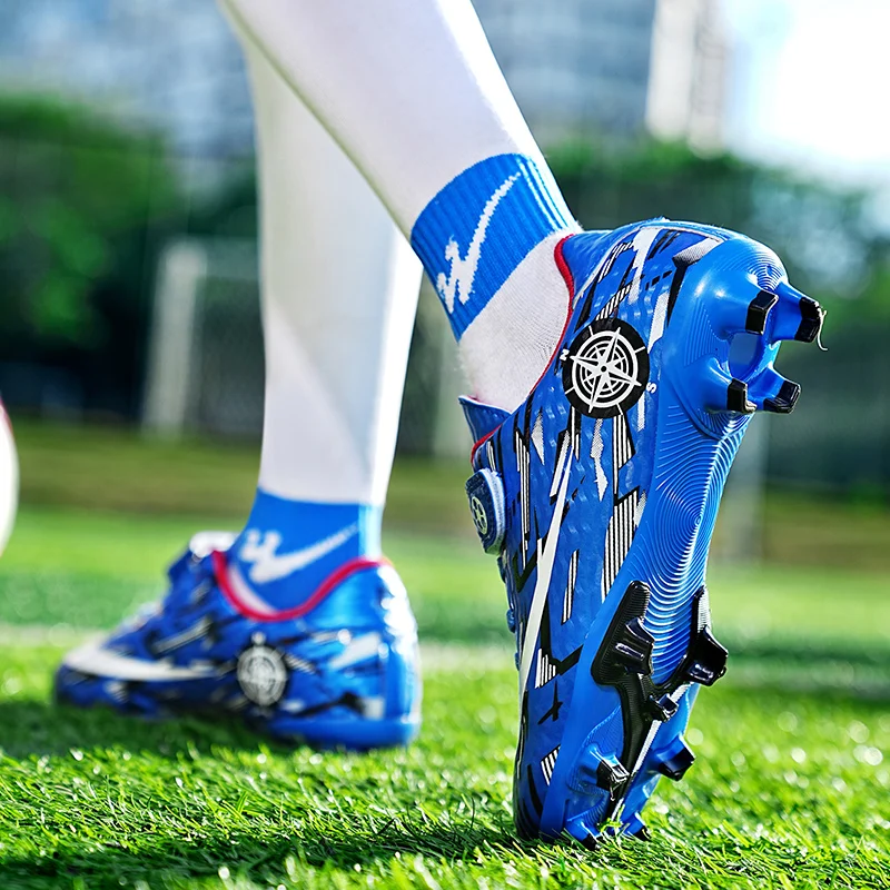 Vendita calda scarpe da calcio di alta qualità ragazzo antiscivolo comode scarpe da calcio per bambini in pelle scarpe da ginnastica da allenamento