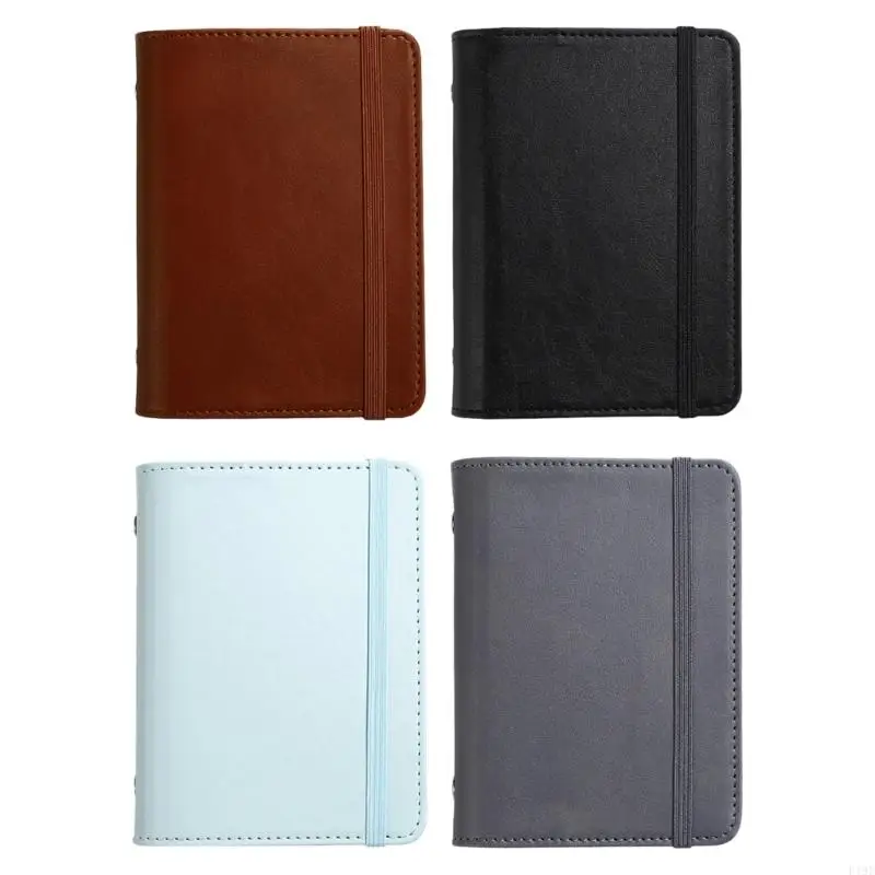 

PU Leather Binder Notebook With Elastic Strap 80 Sheets 5-Rings PU Binder Journal For School Offices And Travel Use F19E
