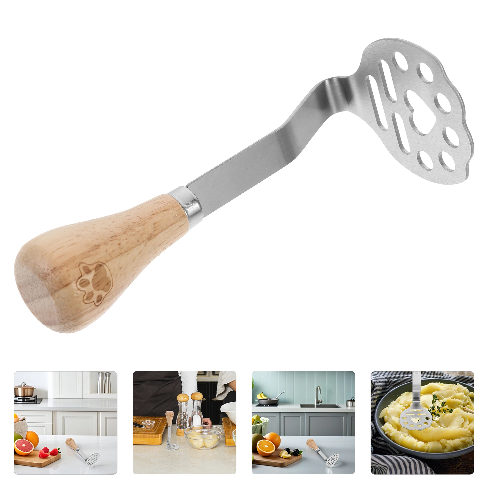 

Stainless Steel Potato Masher Handheld Kitchen Tool For Mashing Potatoes Avocados Fruits Vegetables Food Pumpkins