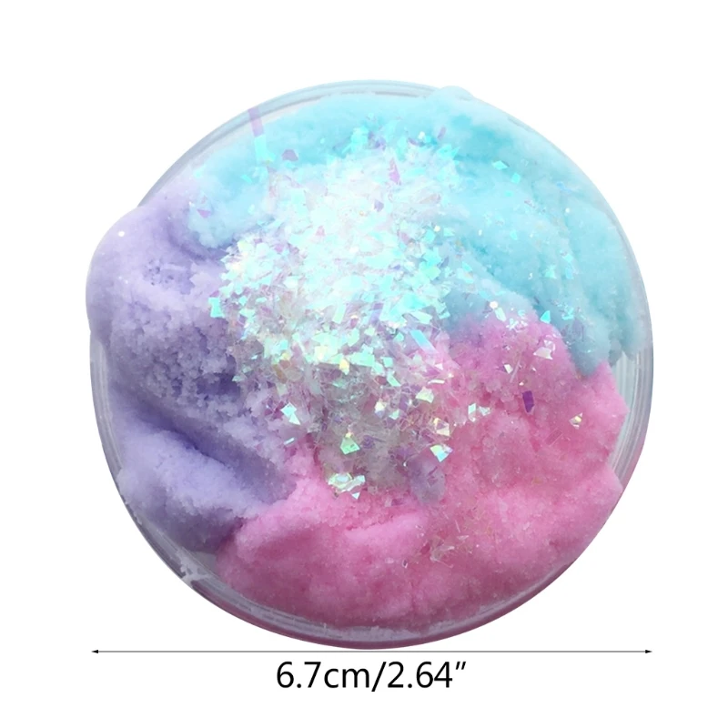 子供向けの1PCイースタースライムエッグボール幼児インタラクティブプレイハウスキットDIYクラフトソフトスクイーズふわふわの粘土をフォーカス追加