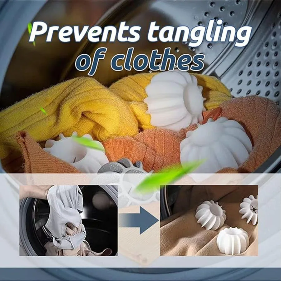 3/5/10 Reusable Magic Laundry Balls Anti-Tangle Suitable for Washing Machine Silicone Steam Dryer Balls