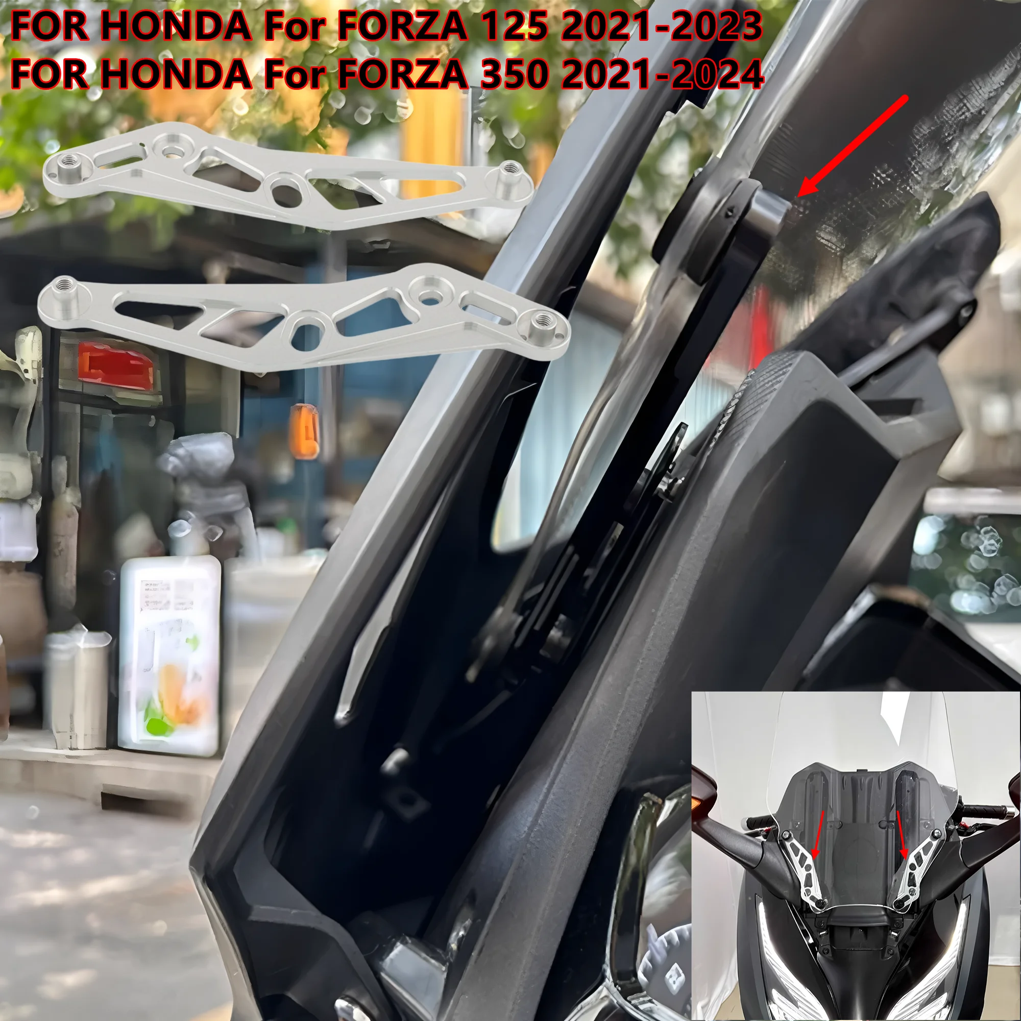 Moto Parabrezza Staffa Moto Parabrezza Regolatore Per Honda Forza350 Forza125 Forza 350 125 NSS 350 NSS350 2021-2024
