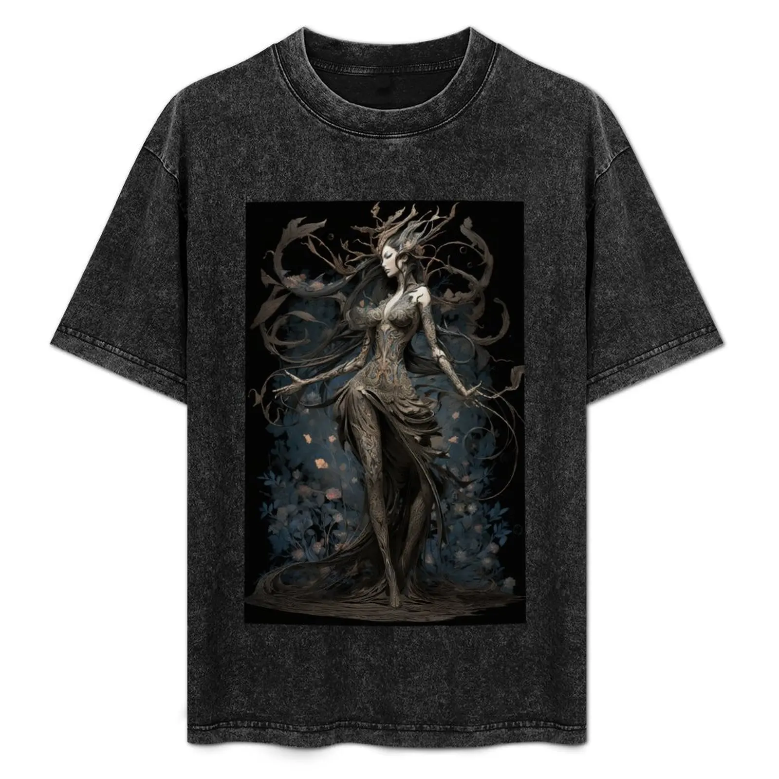 

Dark elf queen T-Shirt blacks customs mens designer t shirt