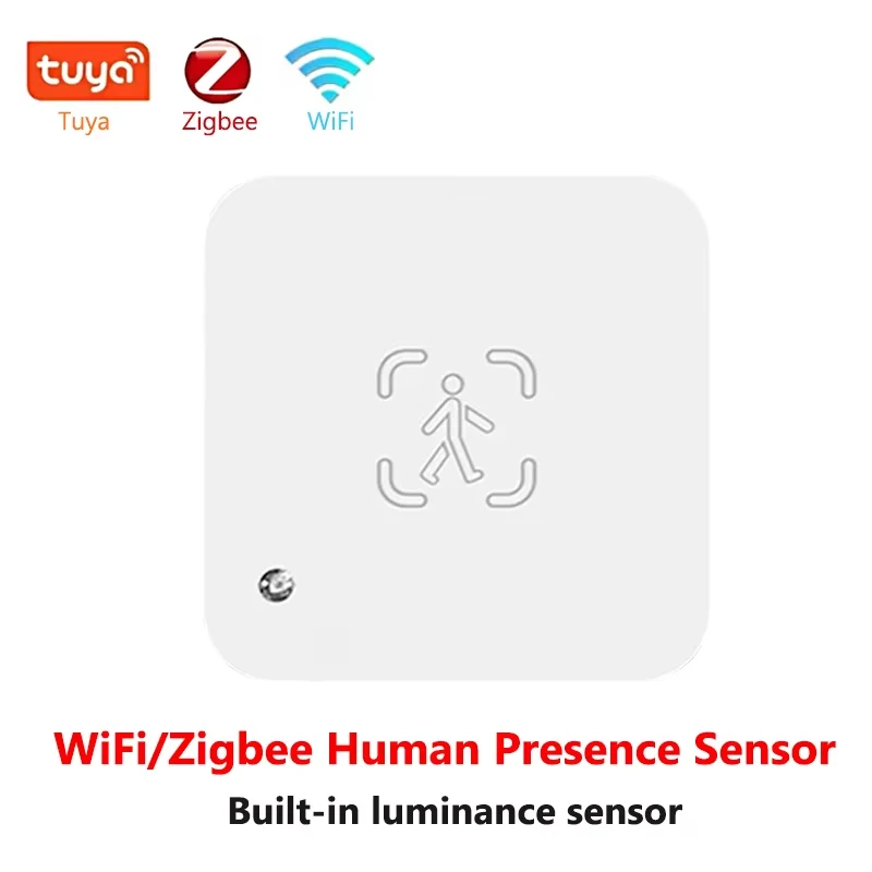 

Tuya Zigbee WiFi Human Presence Sensor MmWave Radar Detector With Luminance Sensor For Smart Home Smart Life Replace PIR Sensor