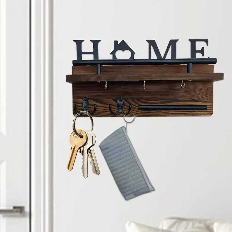 Key Holder Wall Mount Key Chain Holder Rustic Key Hanger Key Organizer Wall Key Holder For Living Room Farmhouse Bathroom