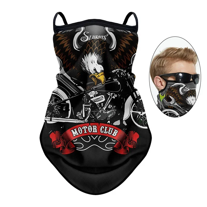 Dry Quick Cycling Face Mask for Men, Balaclava Scarf, Sun Protection, Retro Headscarf, Motorcycle Biker, Breathable Face Shie