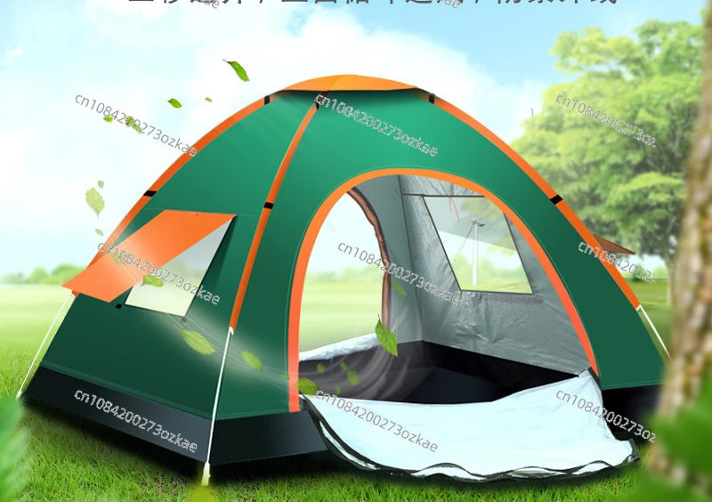 Outdoor Tent Portable Folding Automatic 3-4 People Outdoor Camping Full Set Beach Camping Park Tent