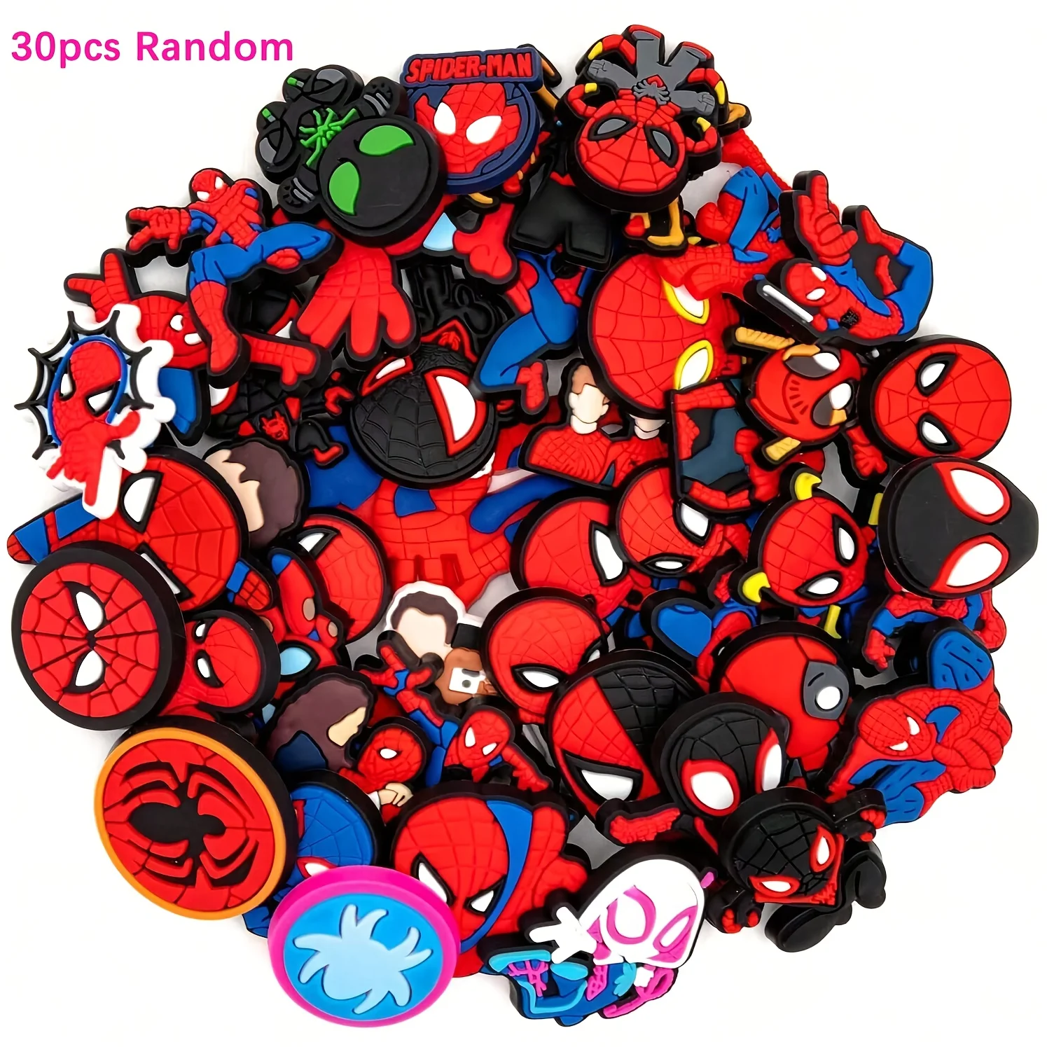 16/30/50pcs Cute cartoon characters Series Shoe Charms Set For Bag Bubble Slides Sandals, PVC Shoe Decorations  Accessories image 3