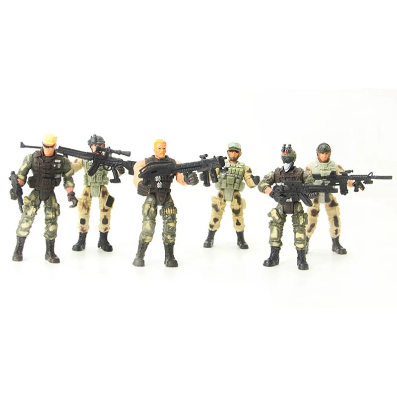 Military Doll 10cm Soldier Model Multi-joint Movable Police Doll Special Police Soldier Soldier Toy Decoration