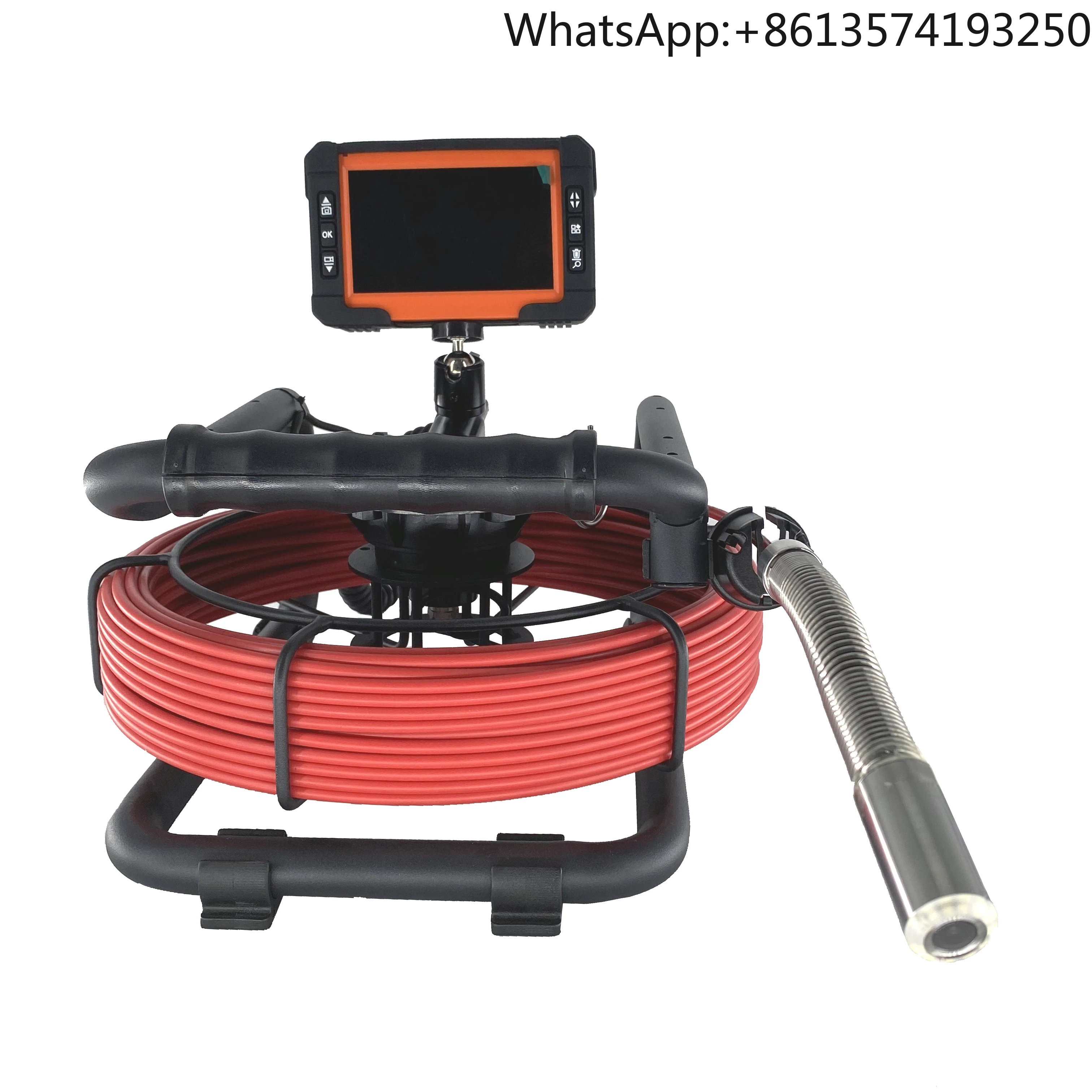 

Sewer Camera Drain Sewage Drainage Qy6566 (30M) 13.3 Inch HD Pipe Inspection Camera 512Hz Self-Leveling 21mm Cable