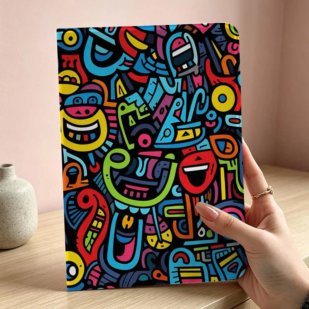 Colorful Abstract Art For iPad Pro Air mini 7 6 5 4 3 2 1 9gen M5 M4 11th 10th A17 Pro A16 Inch Tablet Case Soft