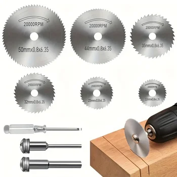 Hss丸鋸刃、金属カッター用ロータリーツール、電動工具セット、ウッドカッティングディスク、ドリルストローク、9個