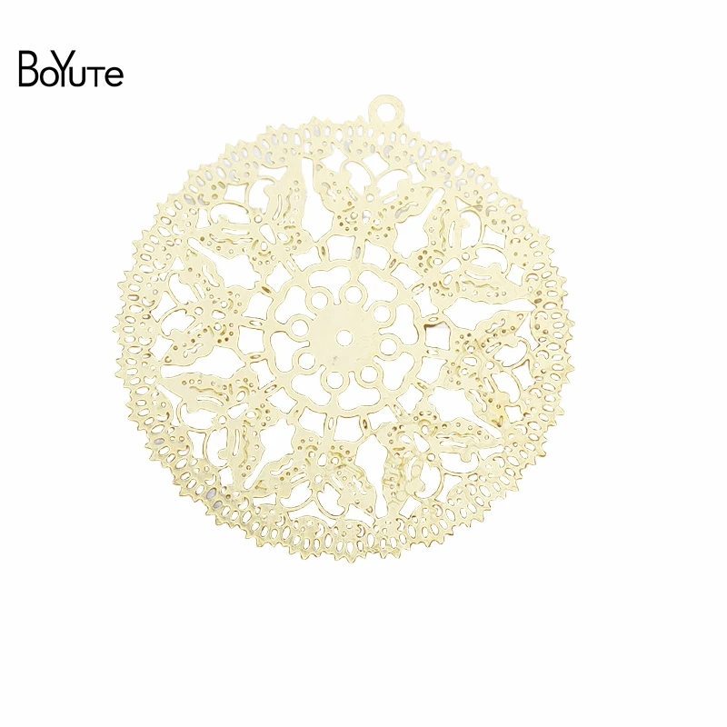 

BoYuTe (20 Pieces/Lot) 30MM Metal Brass Filigree Butterfly Flower Sheets Diy Hand Made Jewelry Making Accessories