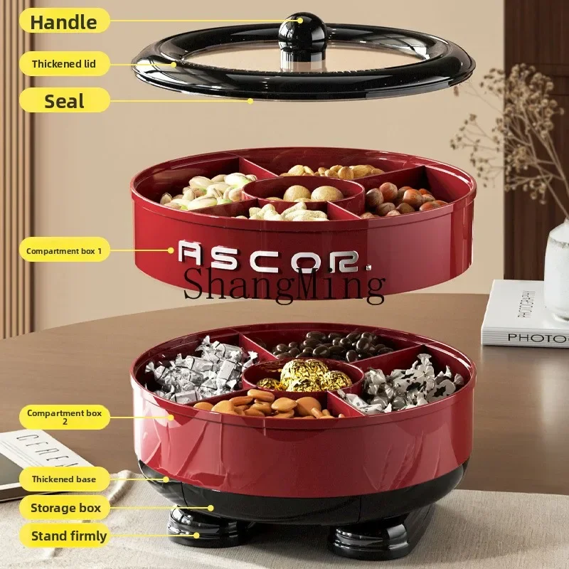 

CLL household fruit plate high value light luxury living room coffee table candy plate dried fruit nut snack plate