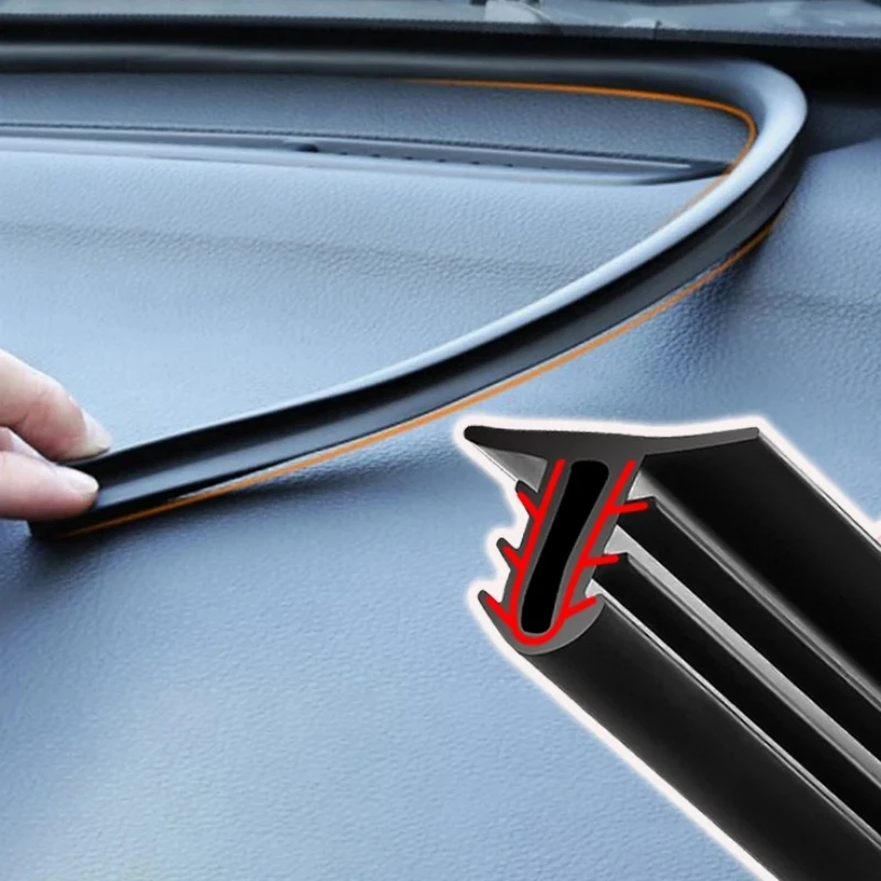 

160cm Car Dashboard Sealing Strip Interior Auto Leakproof Strips Noise Sound Insulation Rubber Trim Weatherstrip Car Accessories