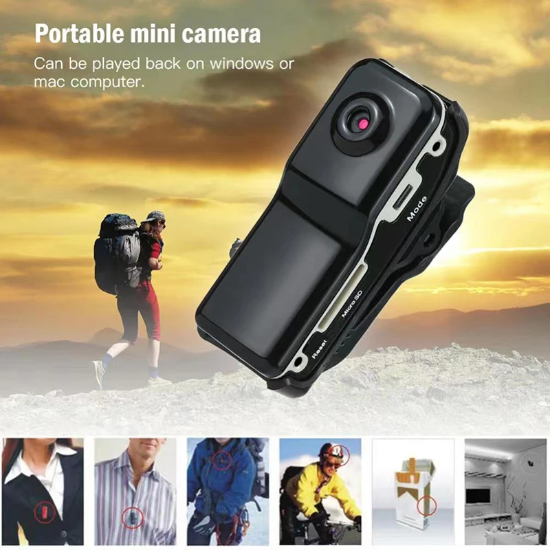 HD Mini DV Camera Body Camcorder Mount Draagbare video-opname Nanny Beveiliging Cam Kleine sportwagen DVR Webcam voor thuis en op kantoor