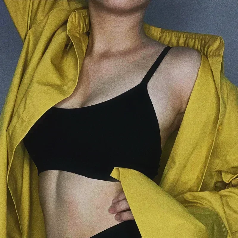 Hot ผู้หญิง Tank Bralette Bra Intimates สําหรับสีไร้สายปรับสายคล้องคอผู้หญิงชุดชั้นใน Bras 8