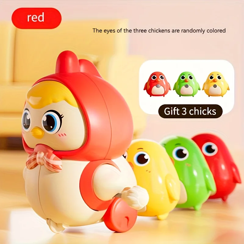 1 Gallina principale 3 pulcini giocattolo strisciante musica pulcino che cammina prima educazione giocattoli magnetici interattivi forniture per l'addestramento del pollo carino