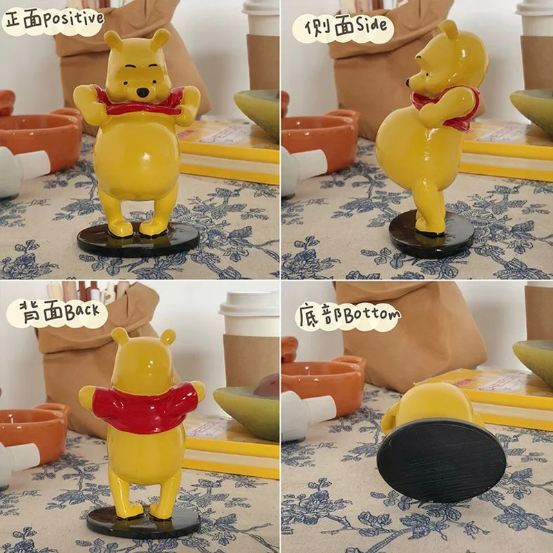 Kawaii Disney wiewiórki Winnie Pooh Bear zabawki figurki akcji ozdoby z żywicy Anime dekoracja domu prezenty świąteczne dla dzieci dziewczynki